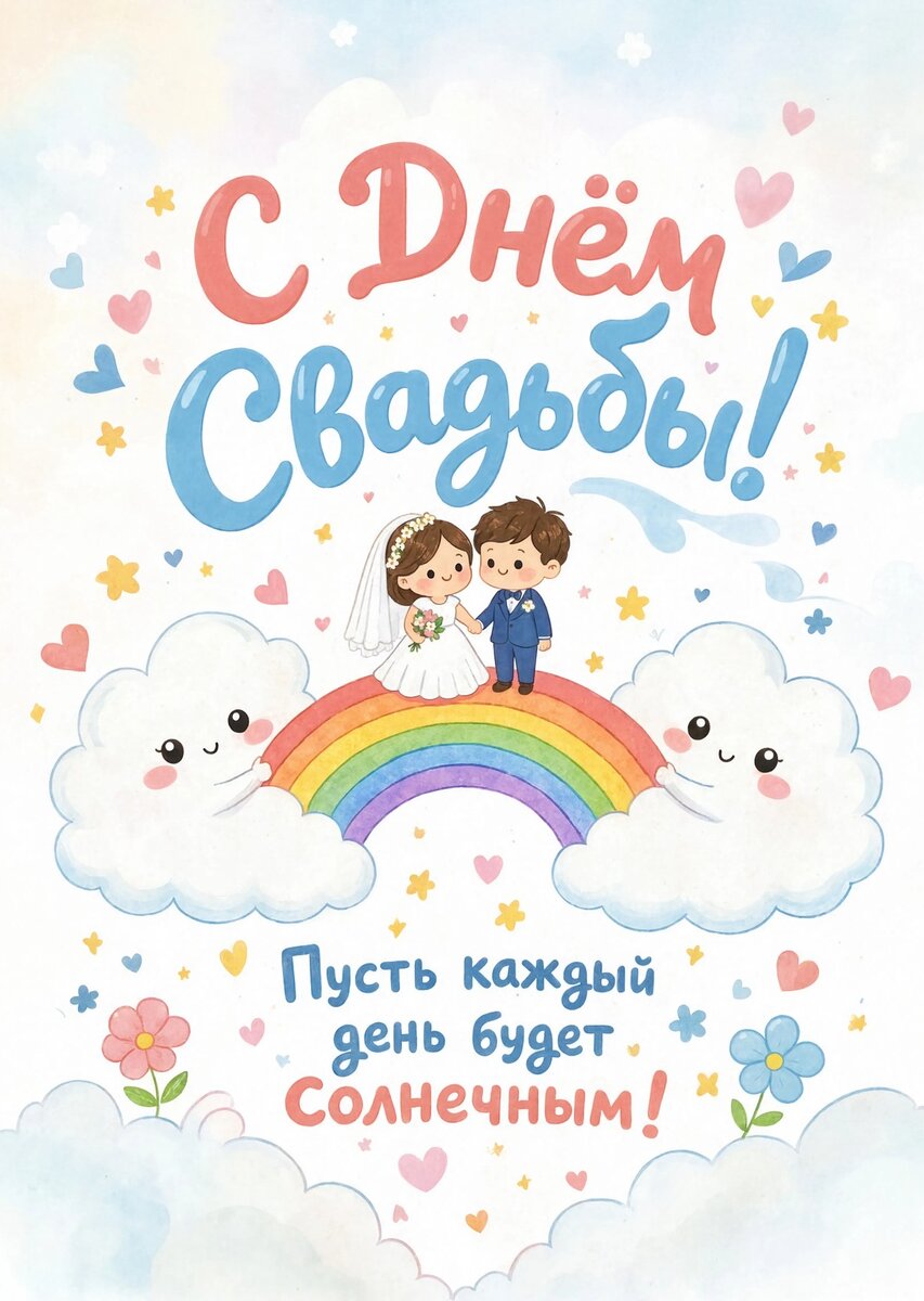 Открытка "С днём свадьбы" #47