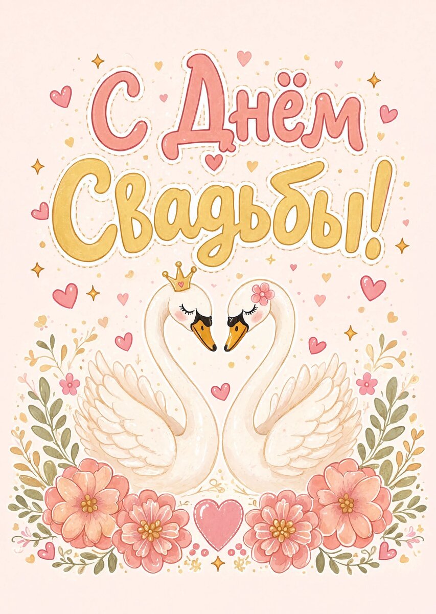 Открытка "С днём свадьбы" #49