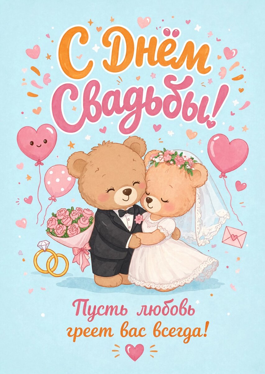 Открытка "С днём свадьбы" #51