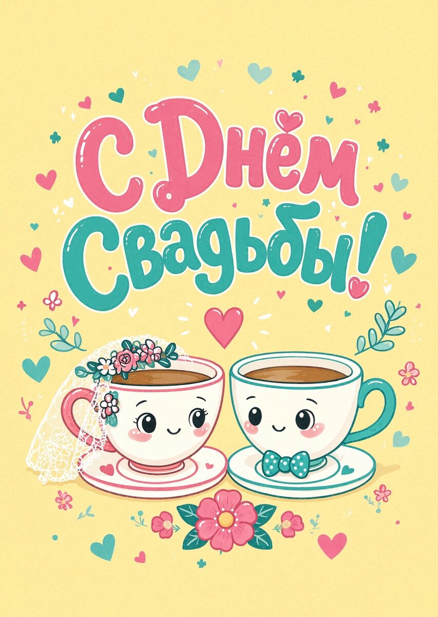 Открытка "С днём свадьбы" #52