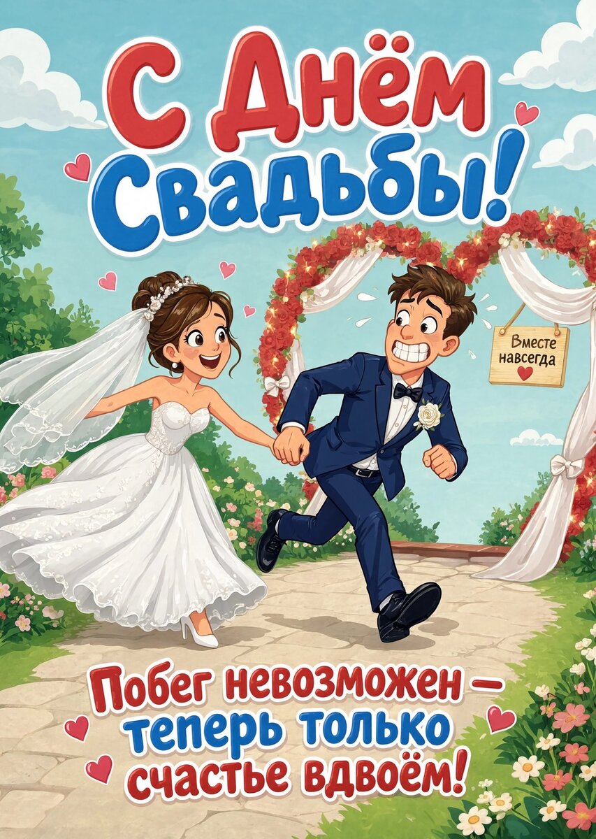 Открытка "С днём свадьбы" #60