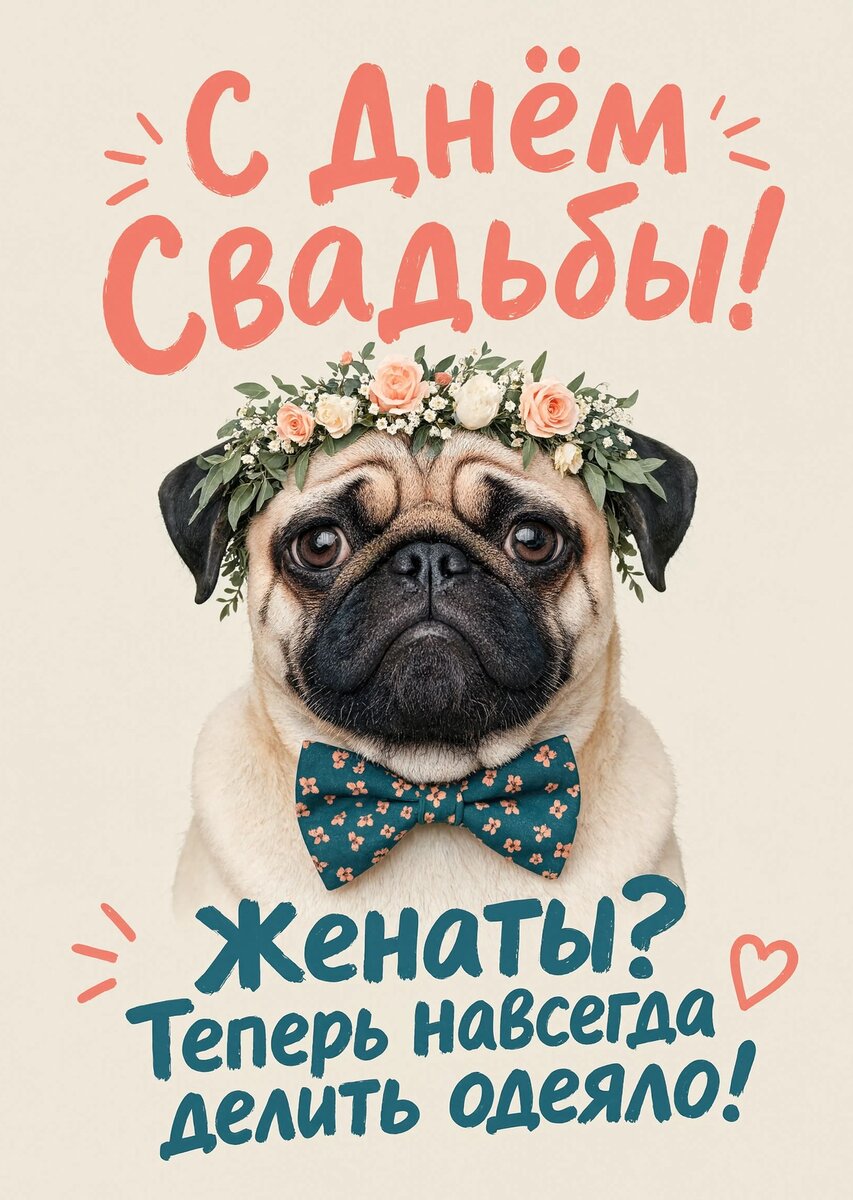 Открытка "С днём свадьбы" #62