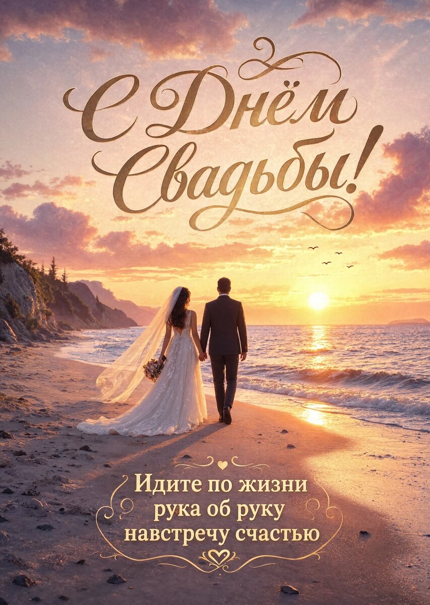 Открытка "С днём свадьбы" #71