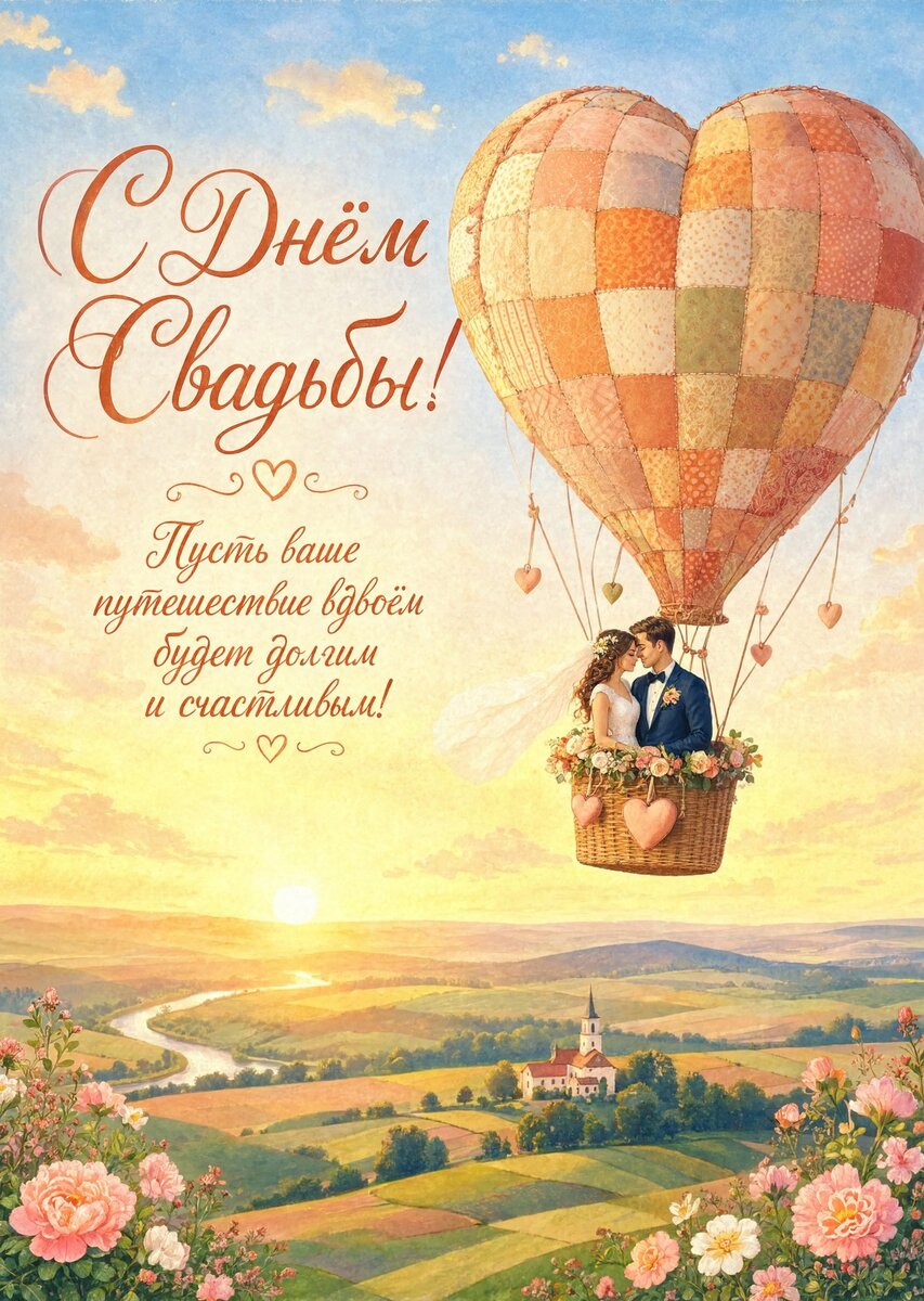 Открытка "С днём свадьбы" #84