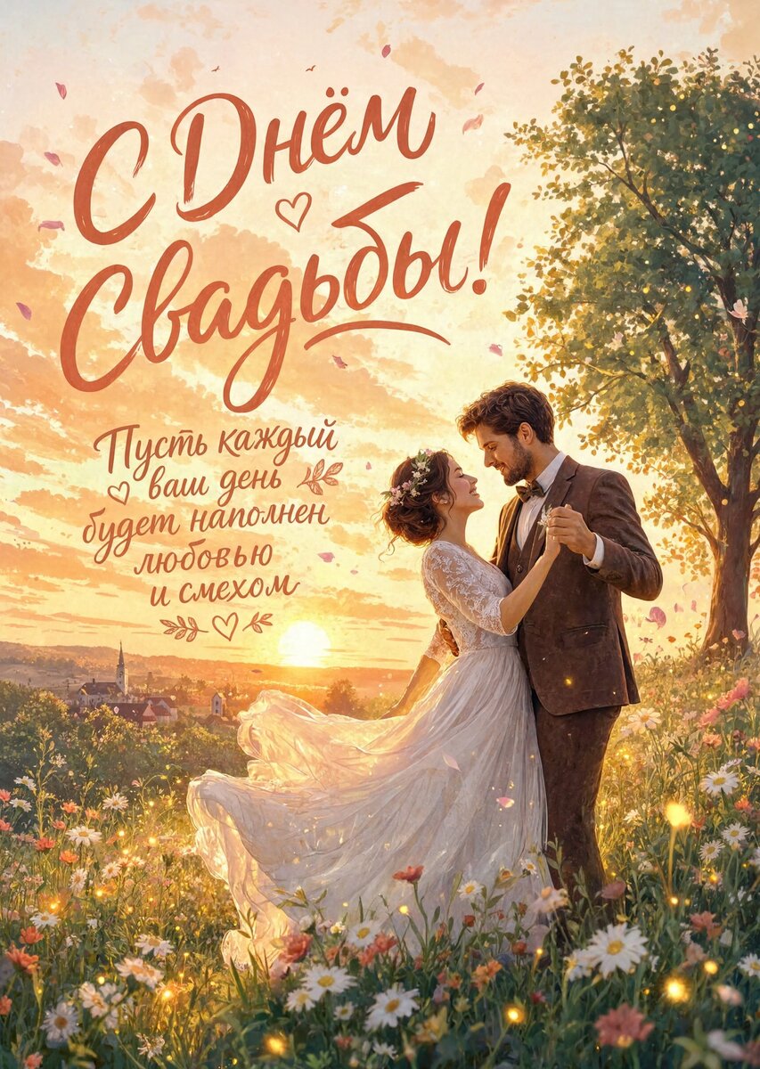 Открытка "С днём свадьбы" #87