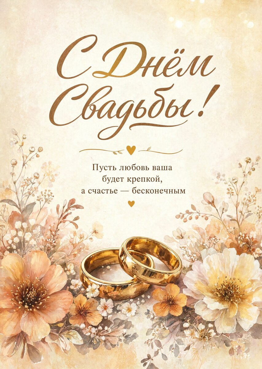 Открытка "С днём свадьбы" #88