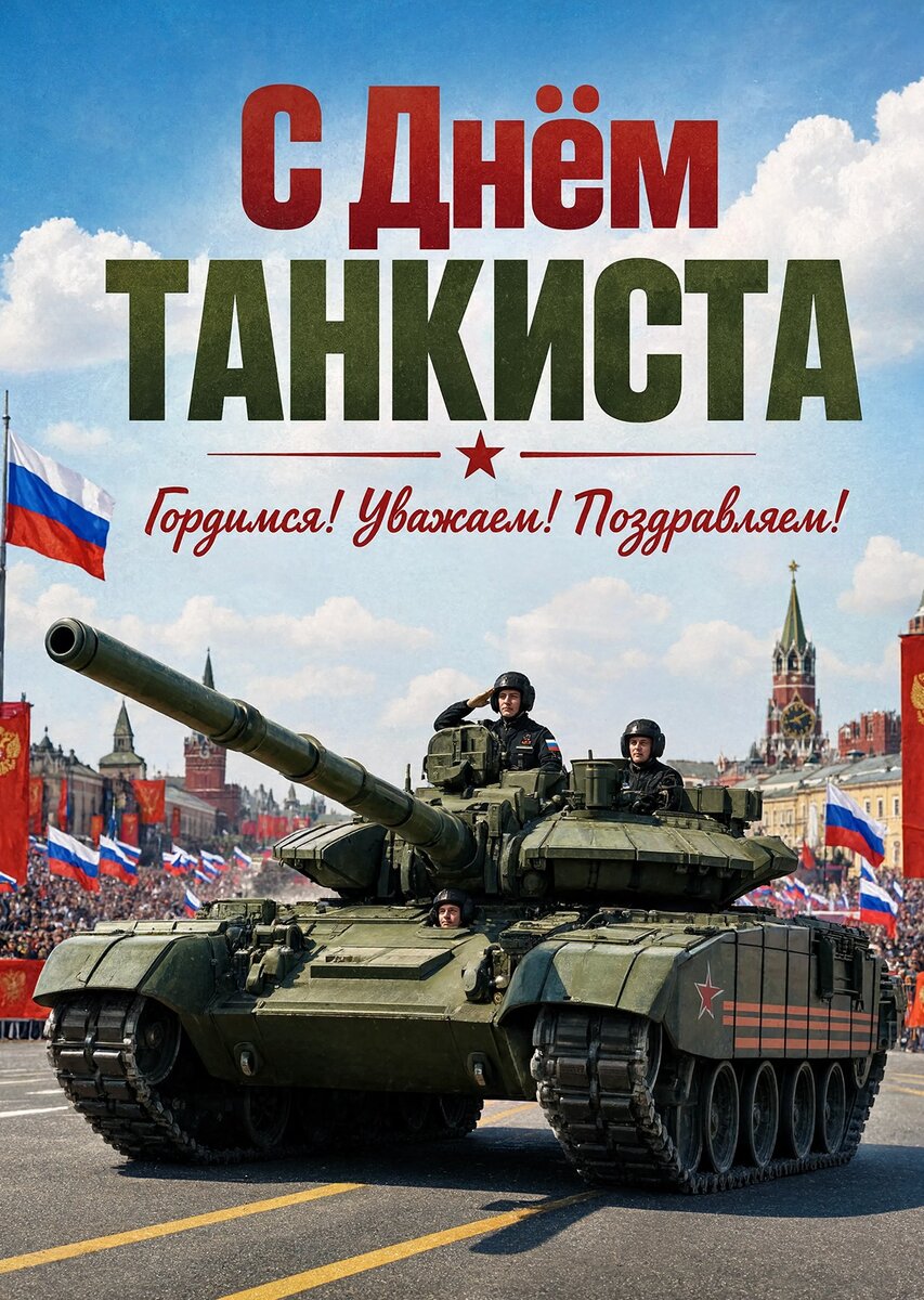 Открытка С днем танкиста #1