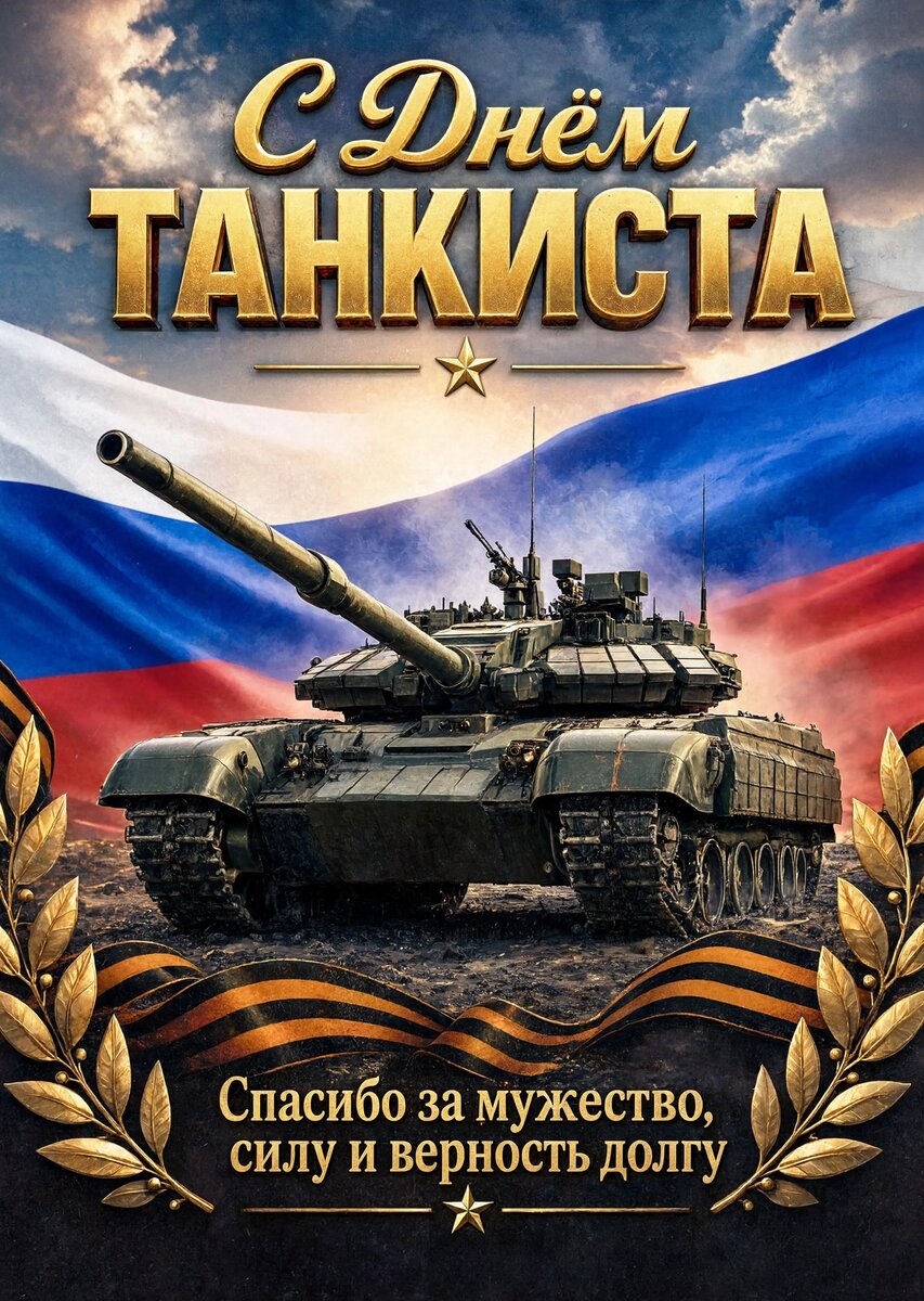 Открытка С днем танкиста #10