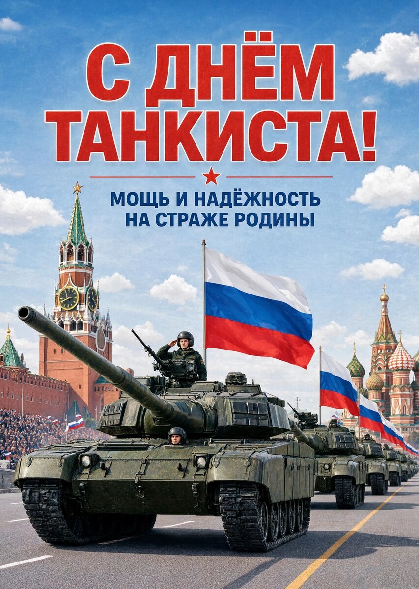 Открытка С днем танкиста #11