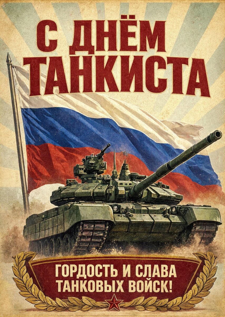 Открытка С днем танкиста #12