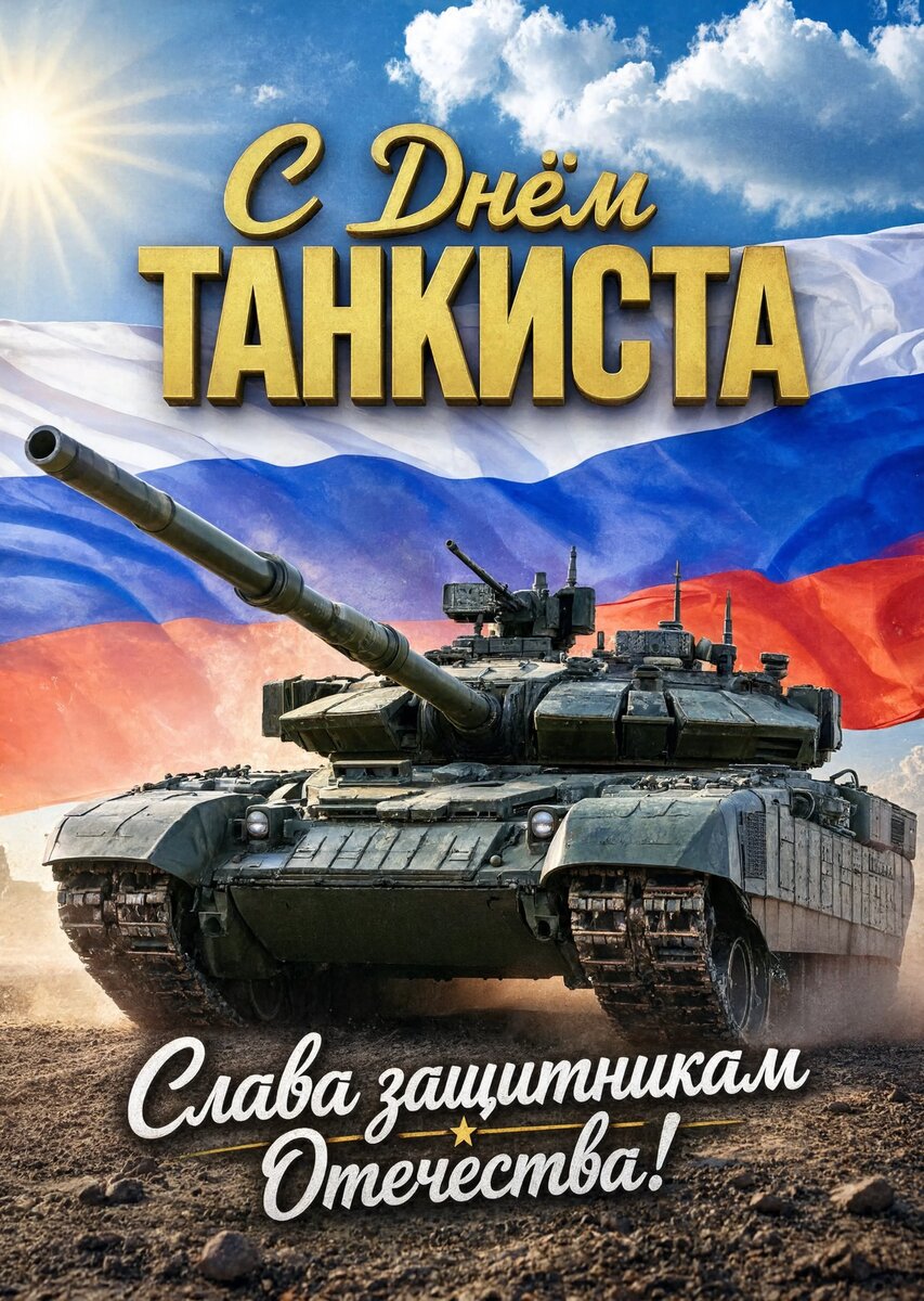 Открытка С днем танкиста #13