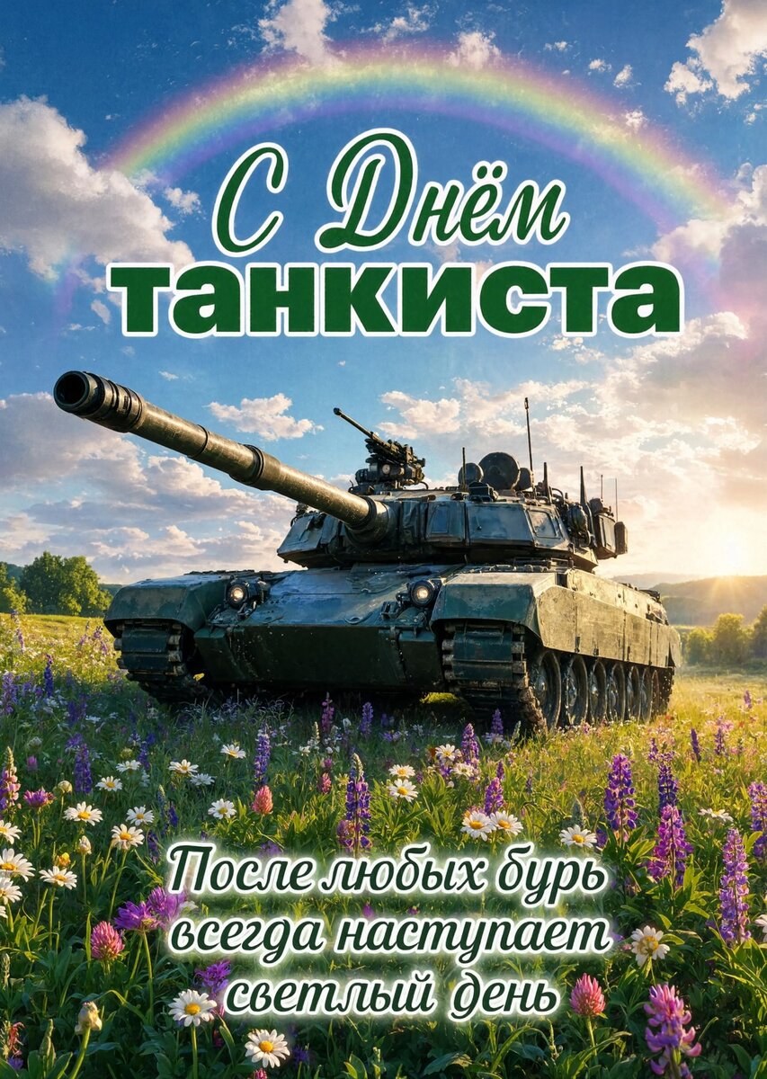 Открытка С днем танкиста #16