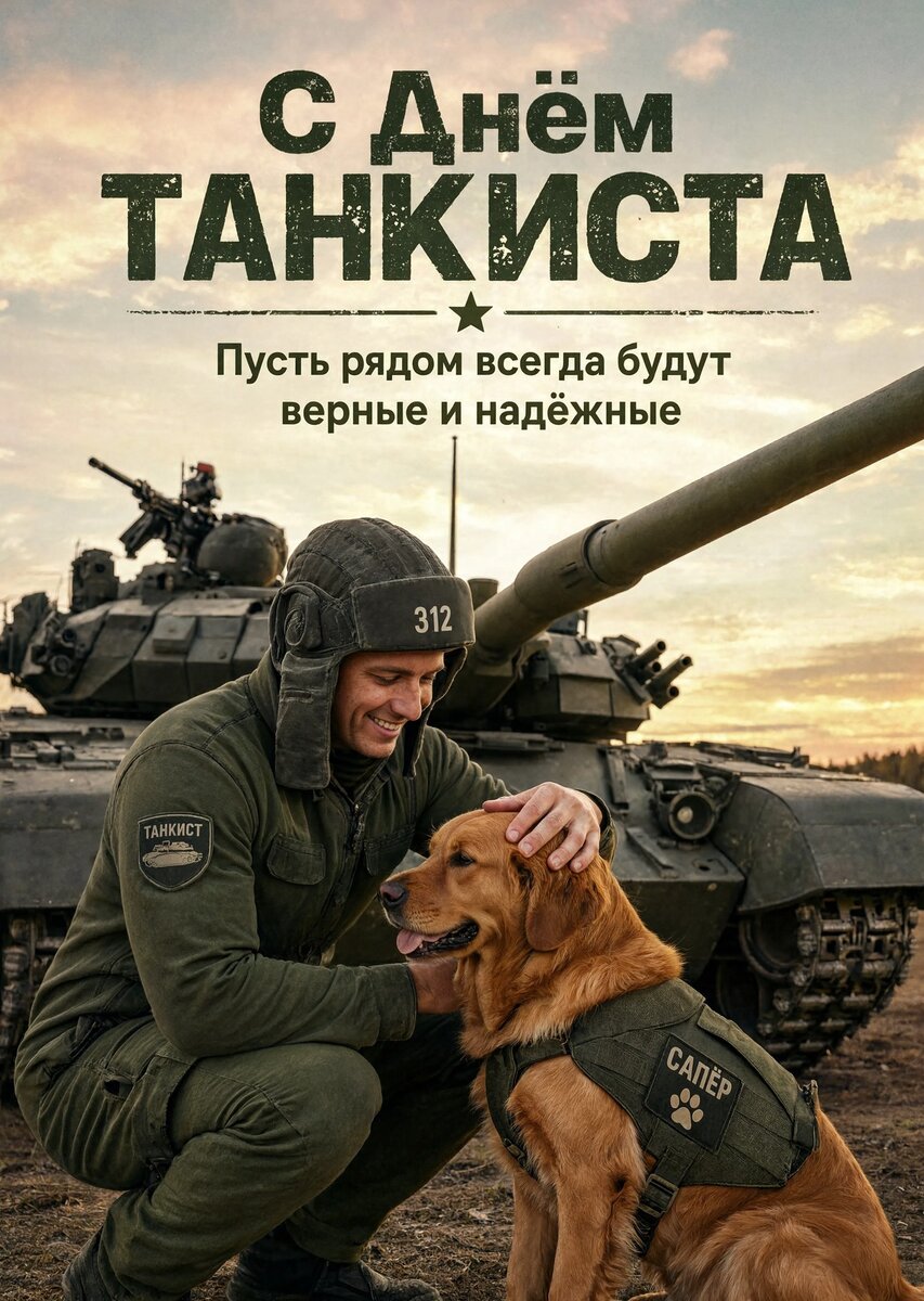 Открытка С днем танкиста #17