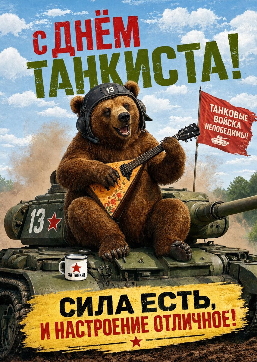 Открытка С днем танкиста #18
