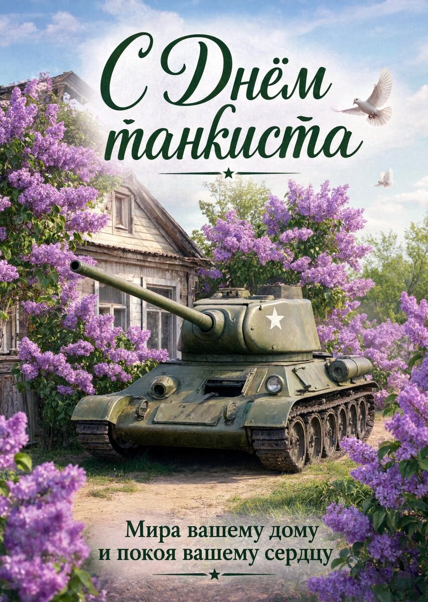 Открытка С днем танкиста #19