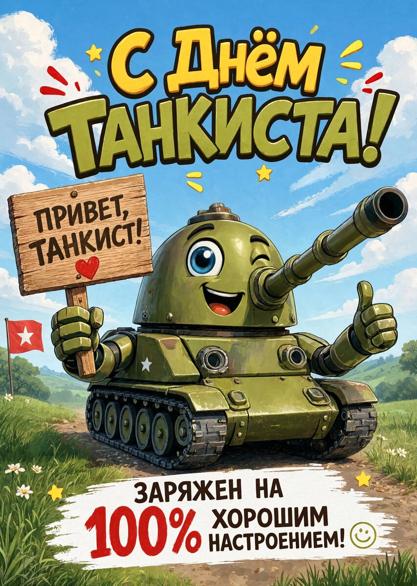 Открытка С днем танкиста #21
