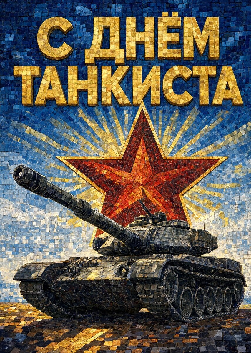 Открытка С днем танкиста #23