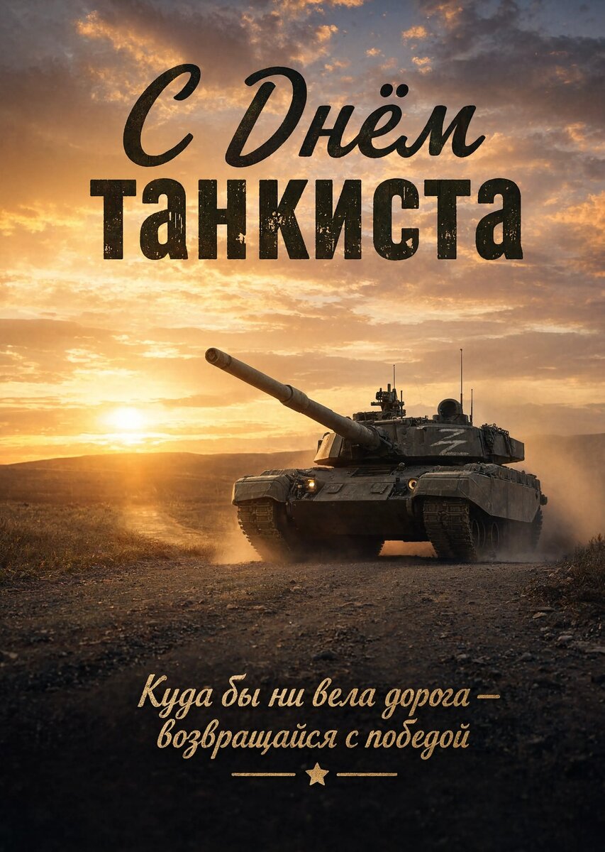 Открытка С днем танкиста #27