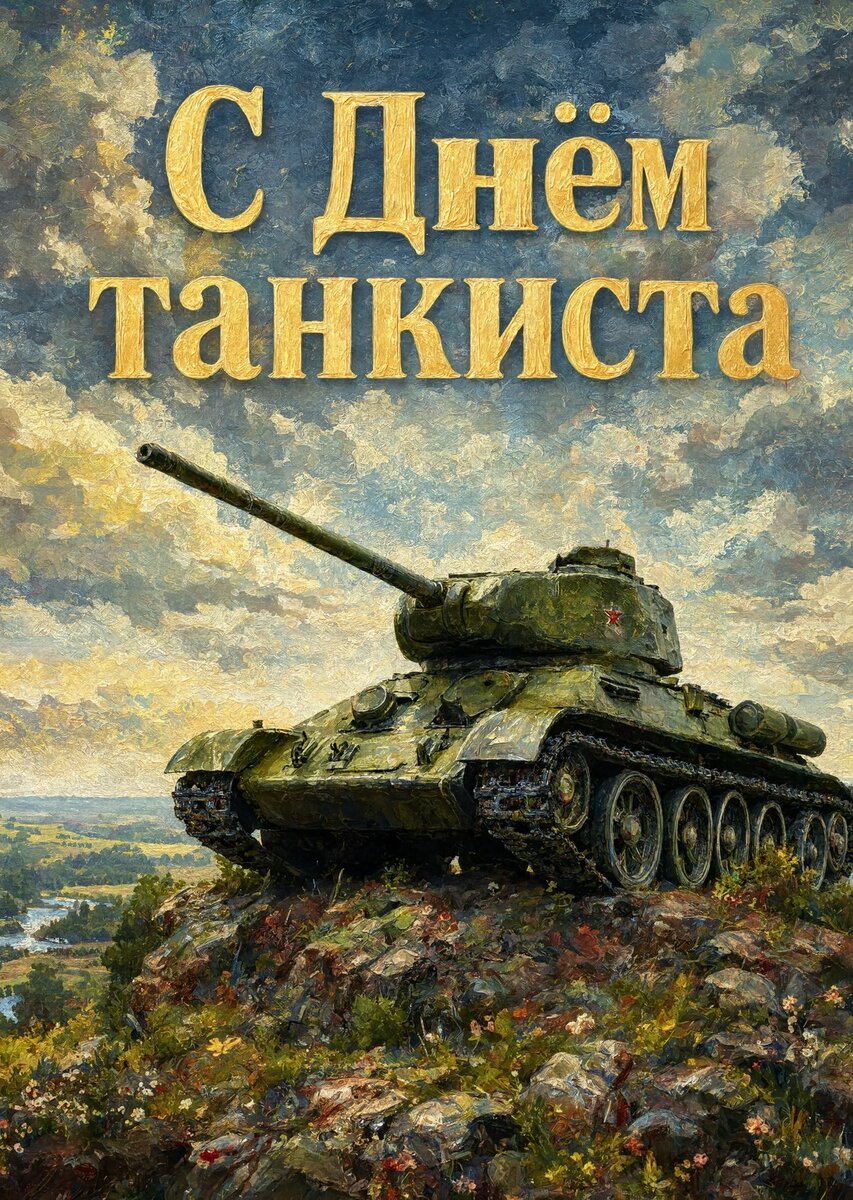 Открытка С днем танкиста #34