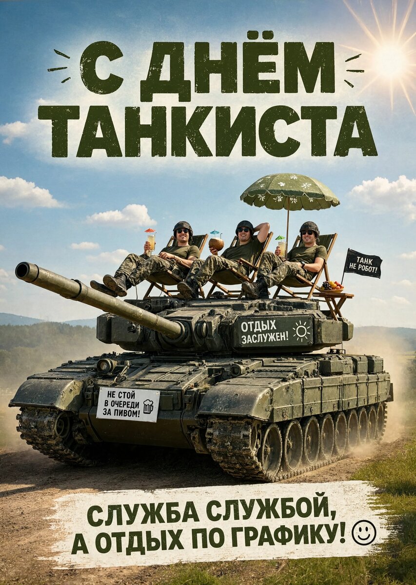 Открытка С днем танкиста #36