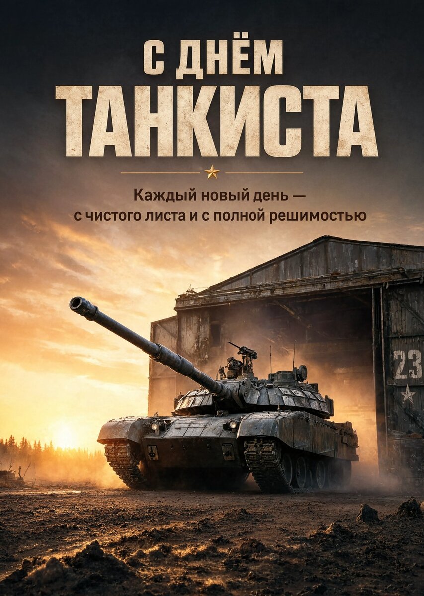 Открытка С днем танкиста #41