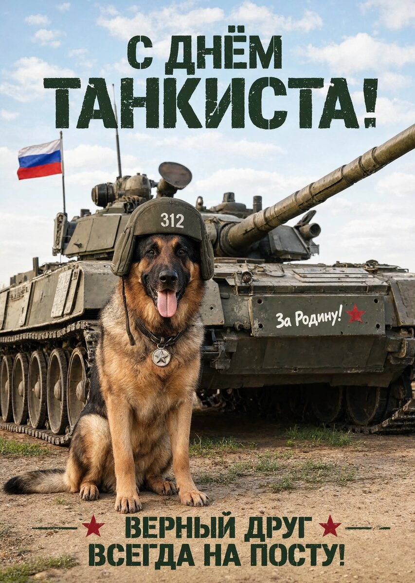 Открытка С днем танкиста #42