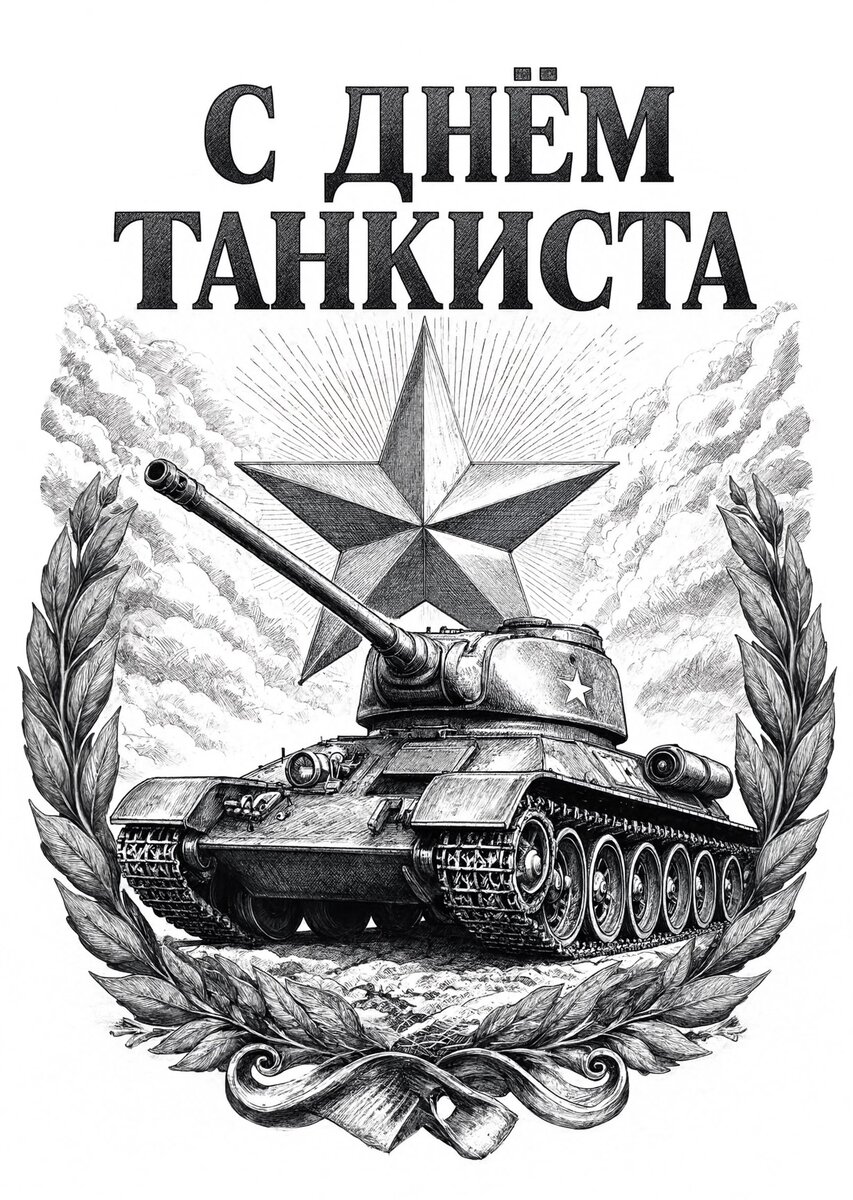 Открытка С днем танкиста #43