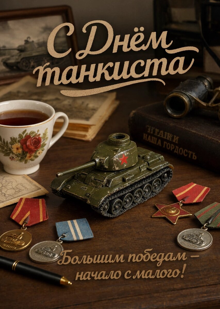 Открытка С днем танкиста #44