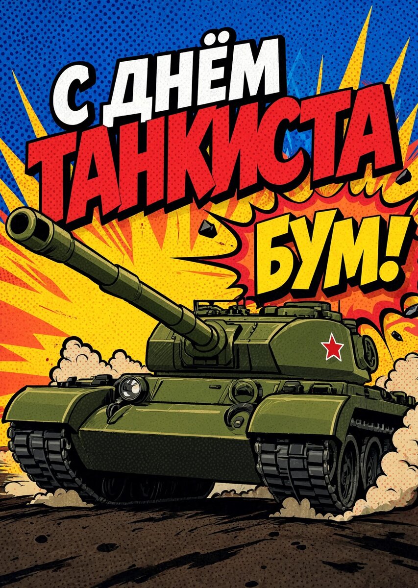 Открытка С днем танкиста #46