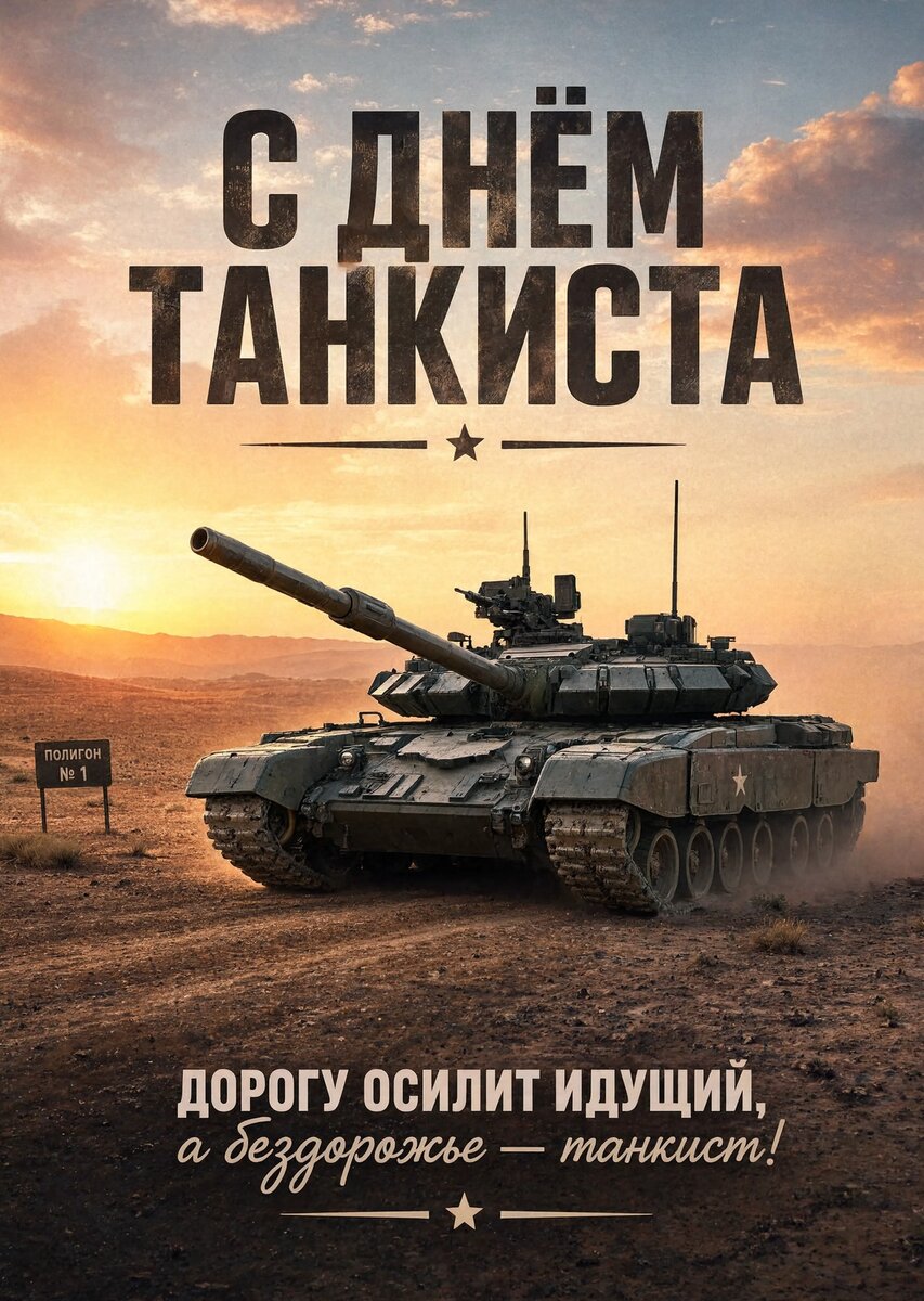 Открытка С днем танкиста #49