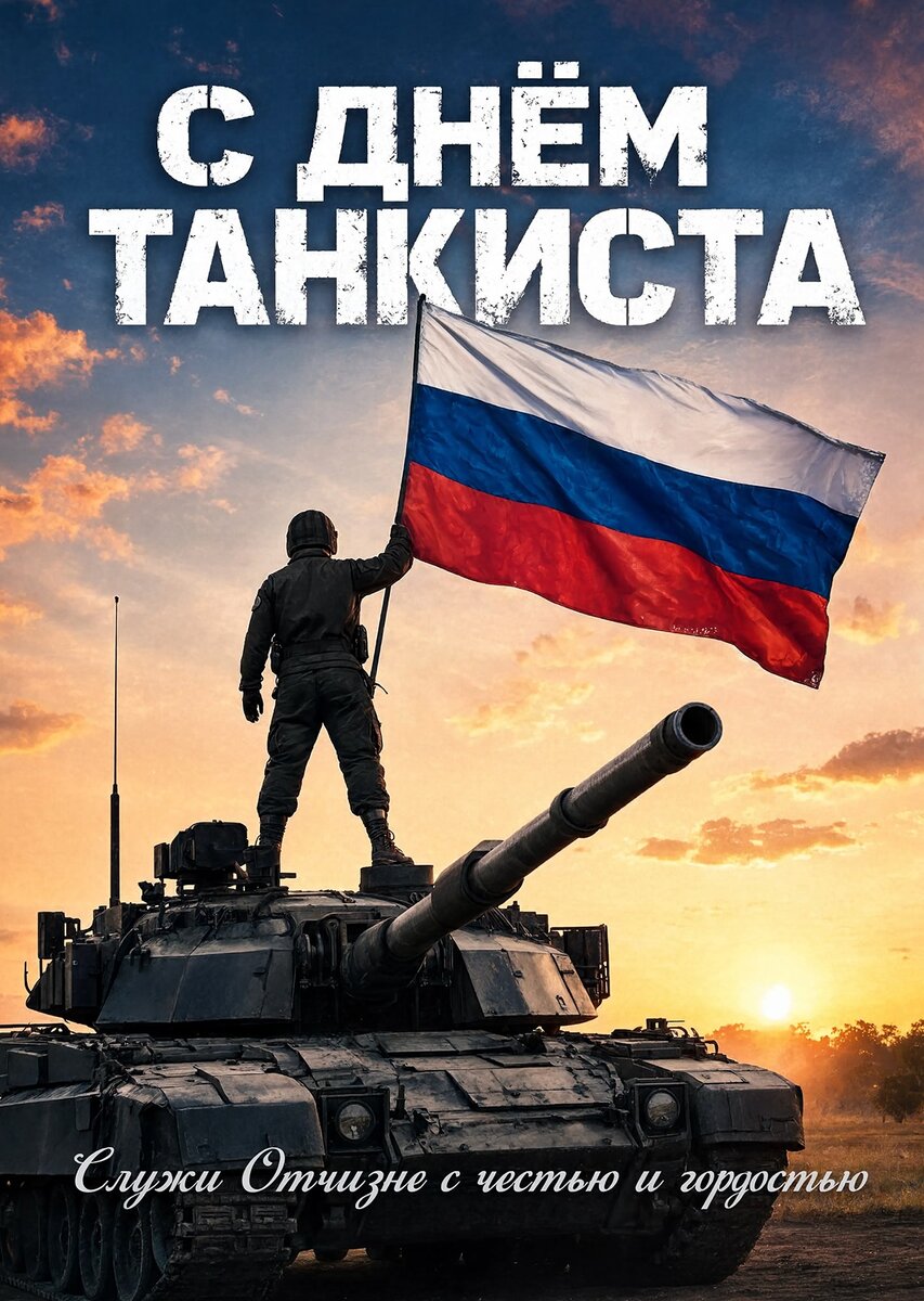 Открытка С днем танкиста #5