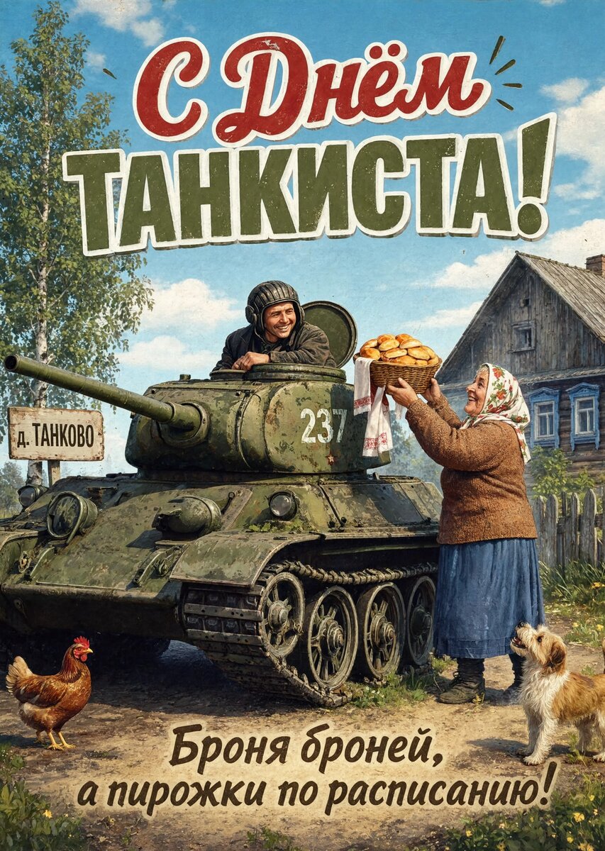 Открытка С днем танкиста #55