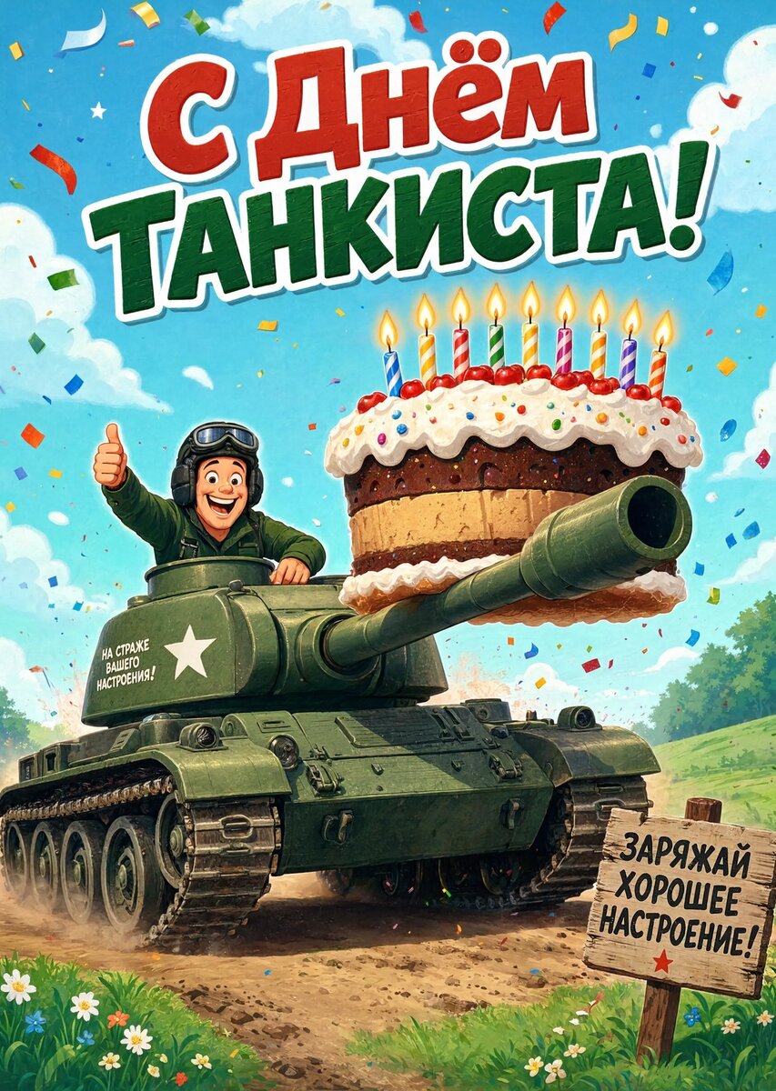 Открытка С днем танкиста #58