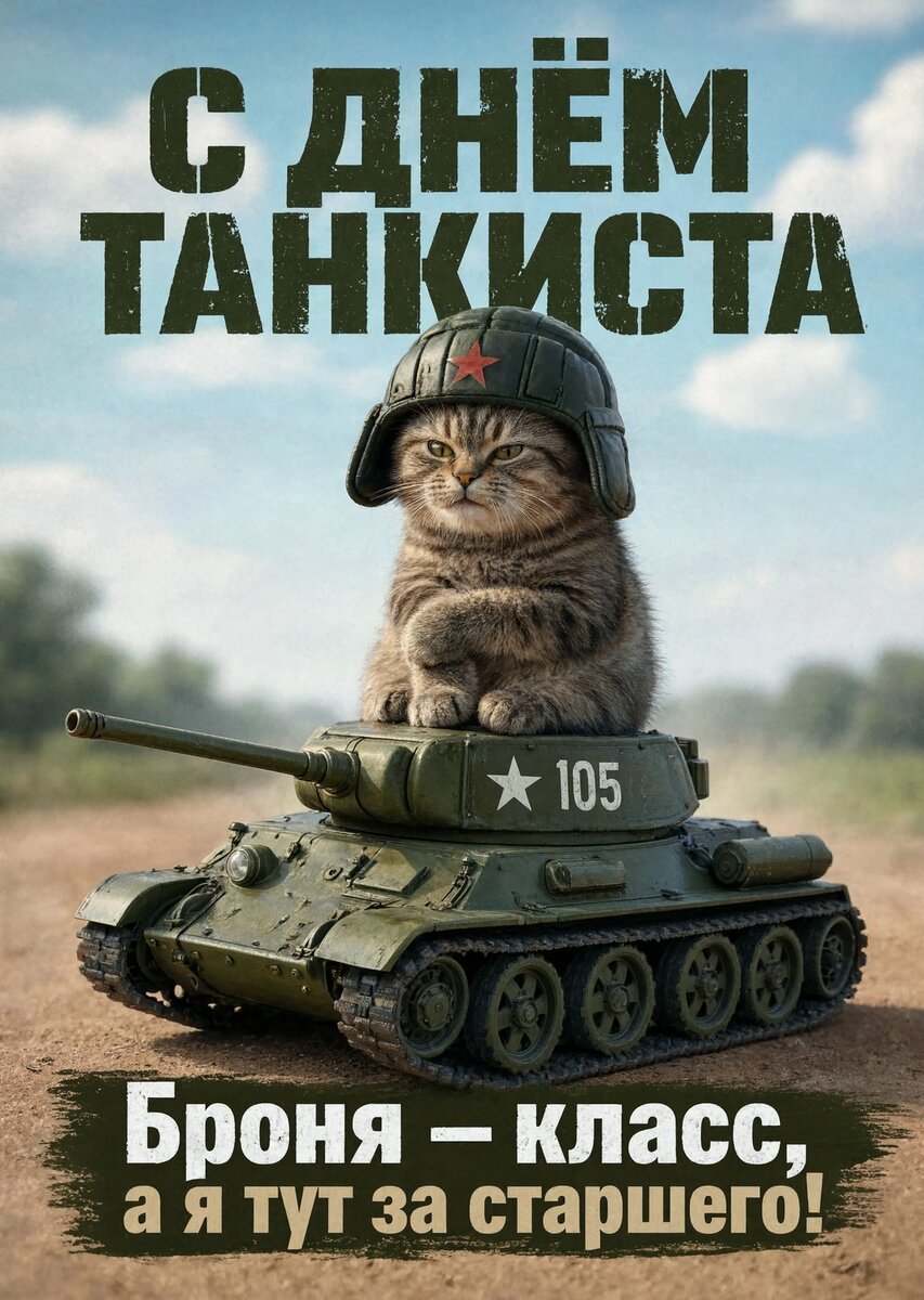 Открытка С днем танкиста #63
