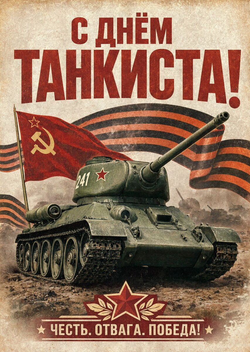 Открытка С днем танкиста #65