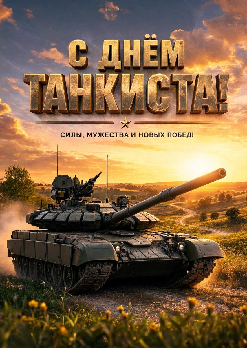 Открытка С днем танкиста #67