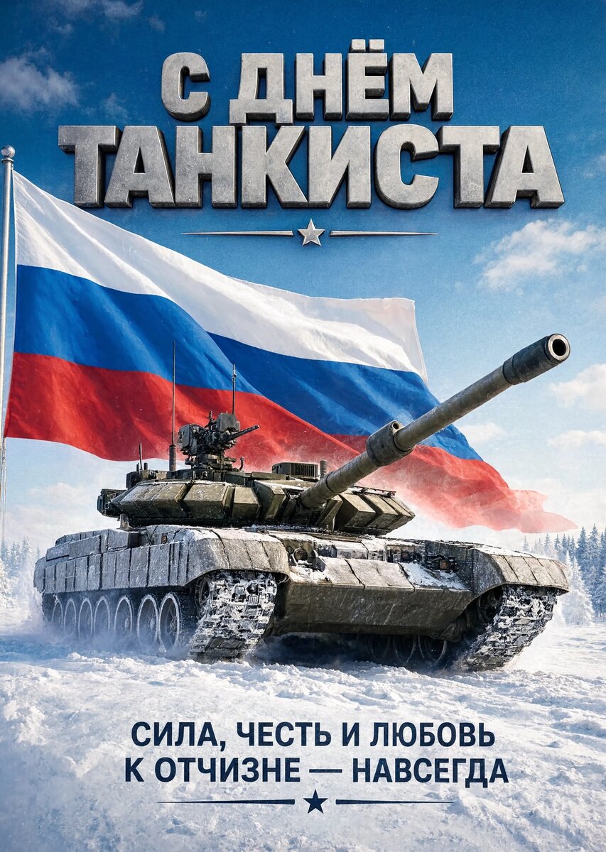 Открытка С днем танкиста #7