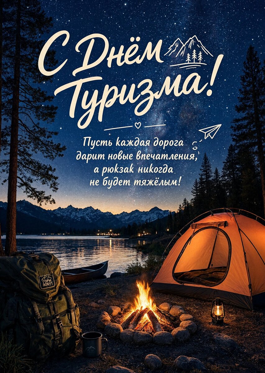 Открытка С днем туризма #20