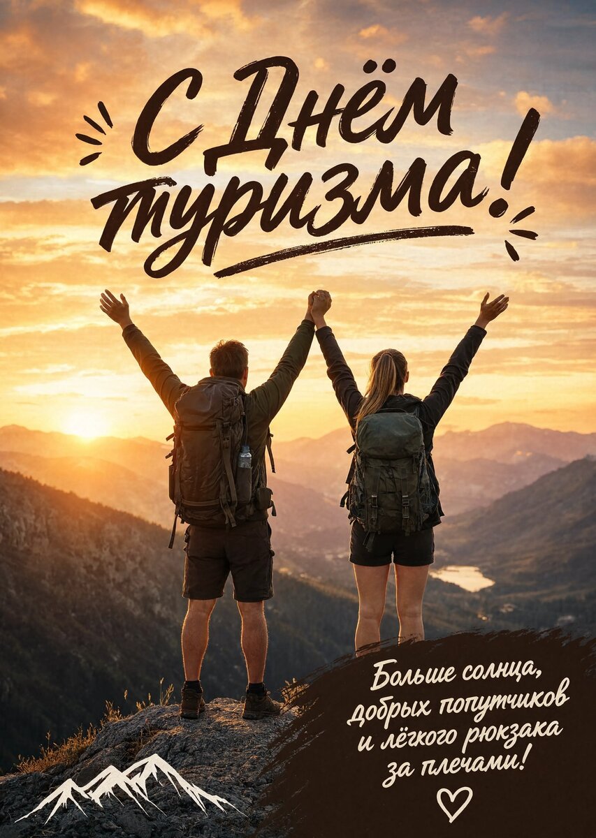 Открытка С днем туризма #22