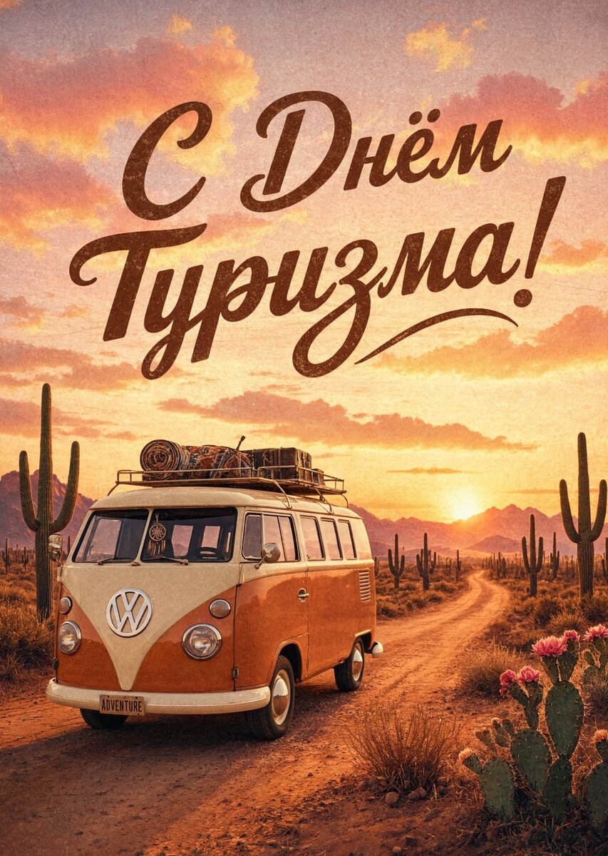 Открытка С днем туризма #24