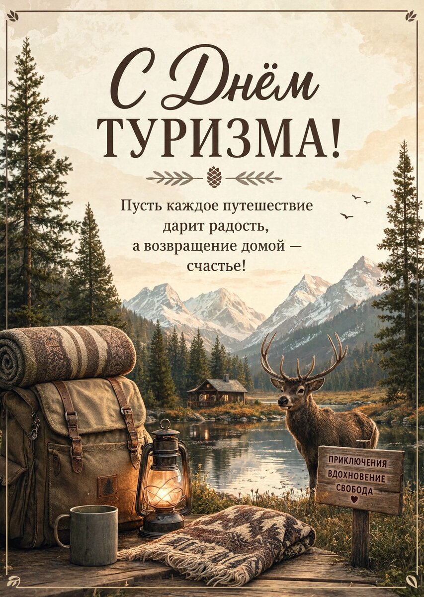 Открытка С днем туризма #26