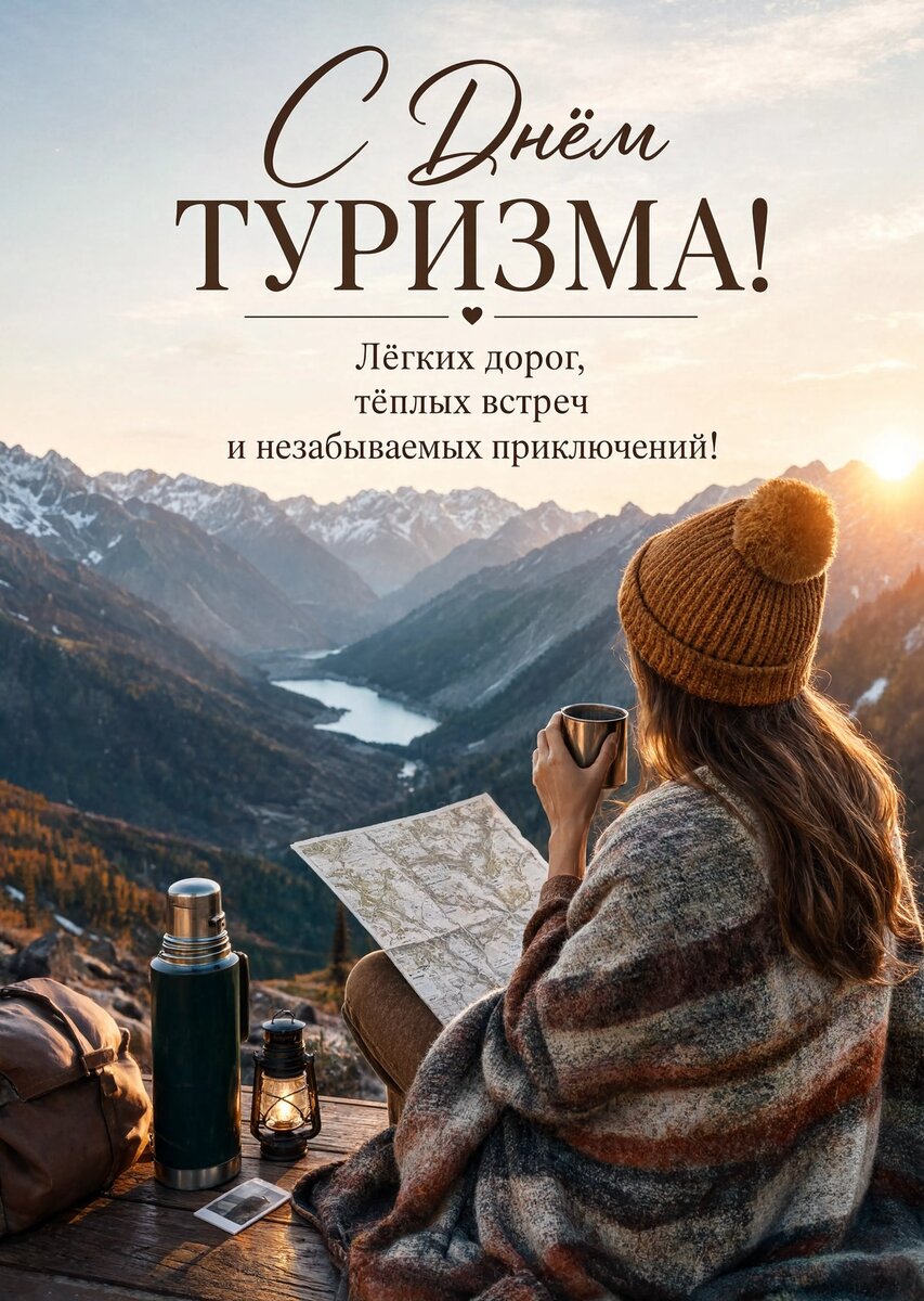 Открытка С днем туризма #30