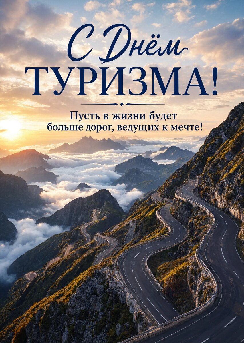 Открытка С днем туризма #33