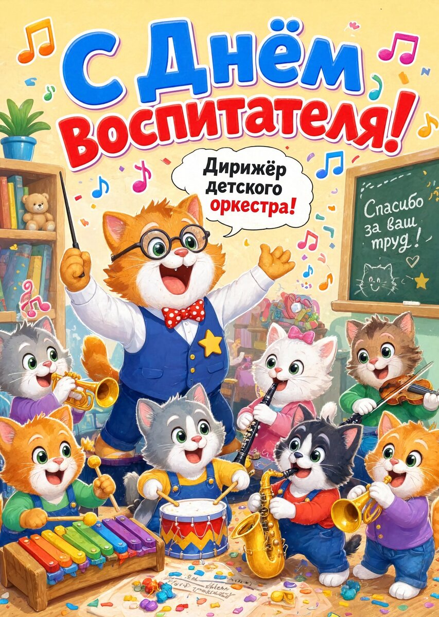 Открытка С Днем Воспитателя #102