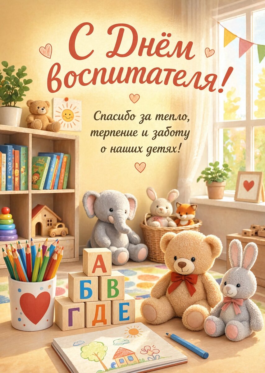 Открытка С Днем Воспитателя #113