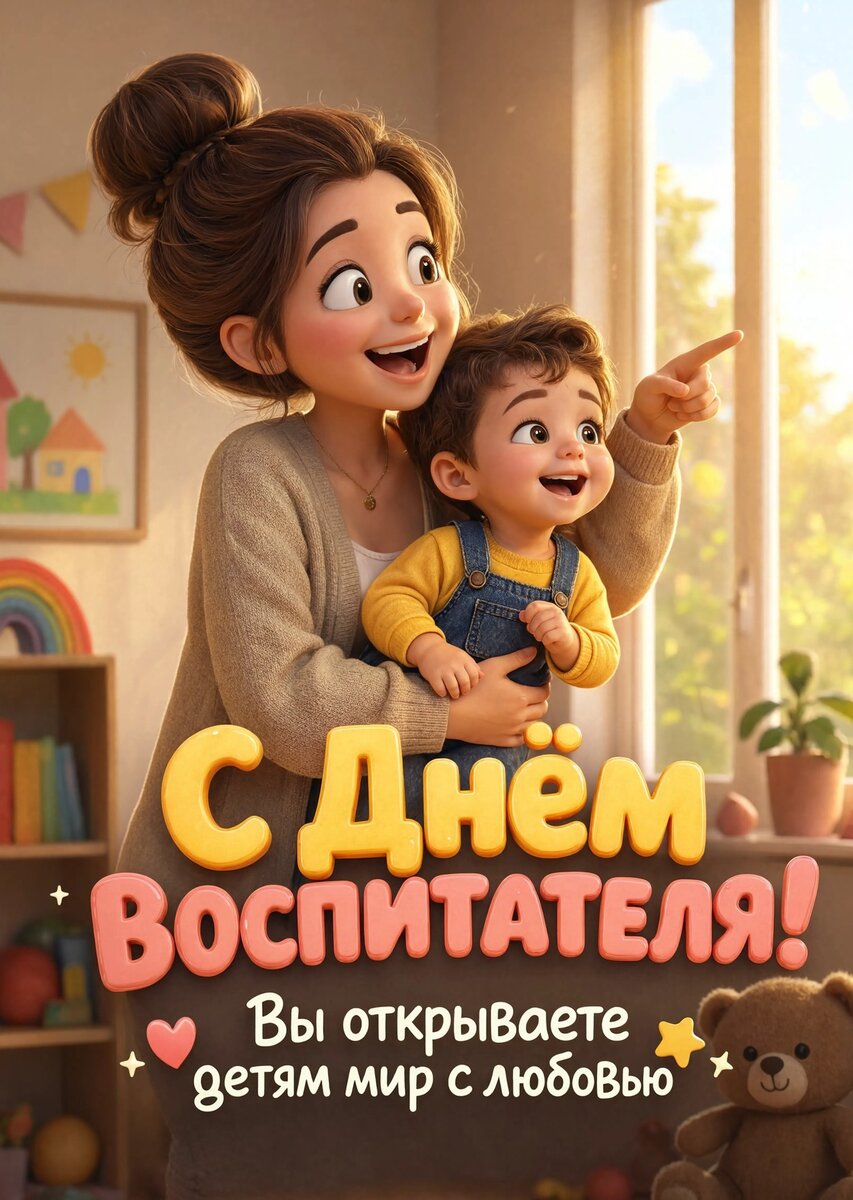 Открытка С Днем Воспитателя #29