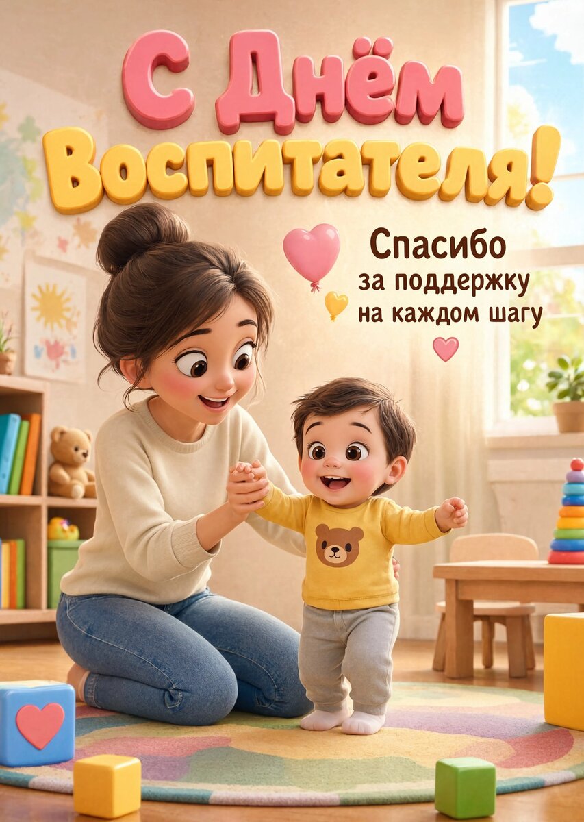 Открытка С Днем Воспитателя #32
