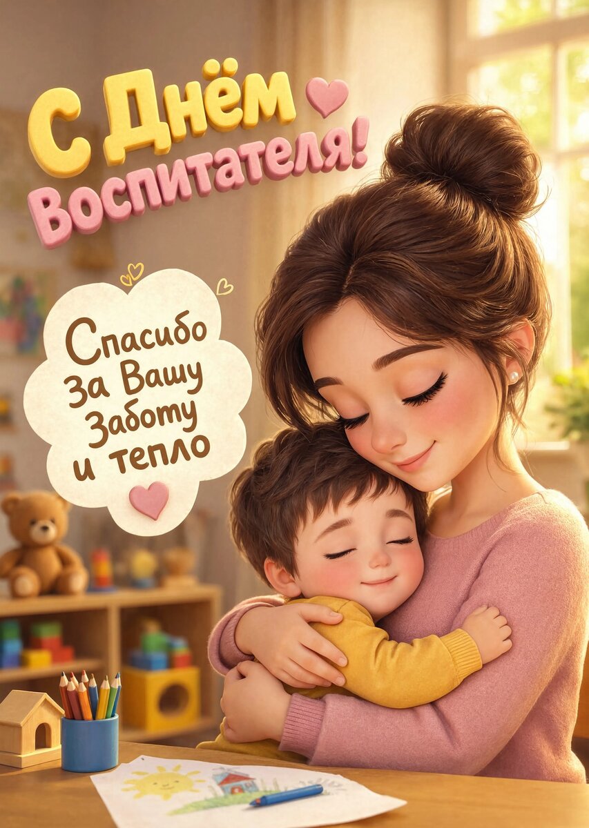 Открытка С Днем Воспитателя #33