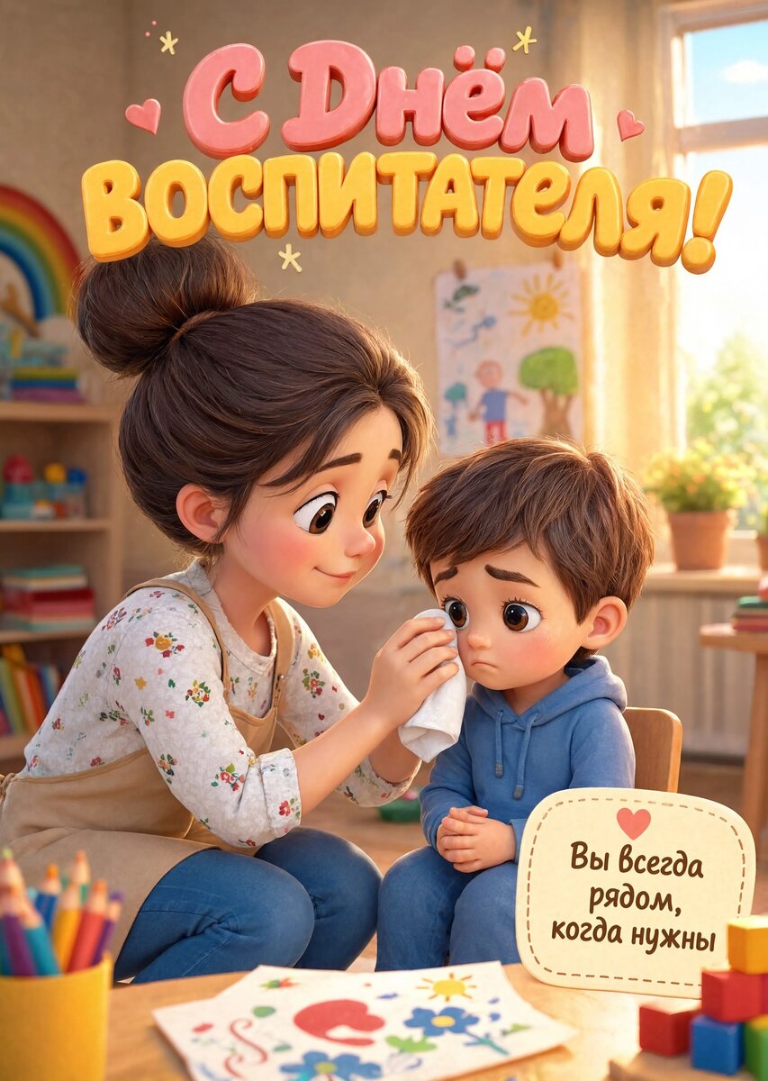 Открытка С Днем Воспитателя #34