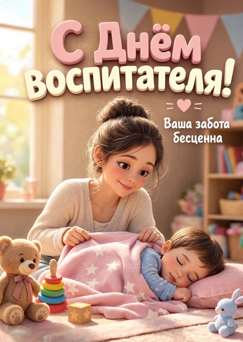 Открытка С Днем Воспитателя #35